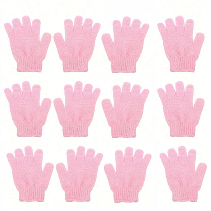 2pcs/6pcs/12pcs Reversible Exfoliating Shower Gloves, Body Scrub Gloves, ,Cleansing Tools Bath Towel Bath Products Back Scrub