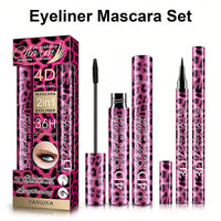 YANQINA Liquid Eyeliner Pencil 4D Waterproof Mascara Set Cosmetics Eye Liner Thick Curling Mascara Eyebrow Pencil Eyes Makeup